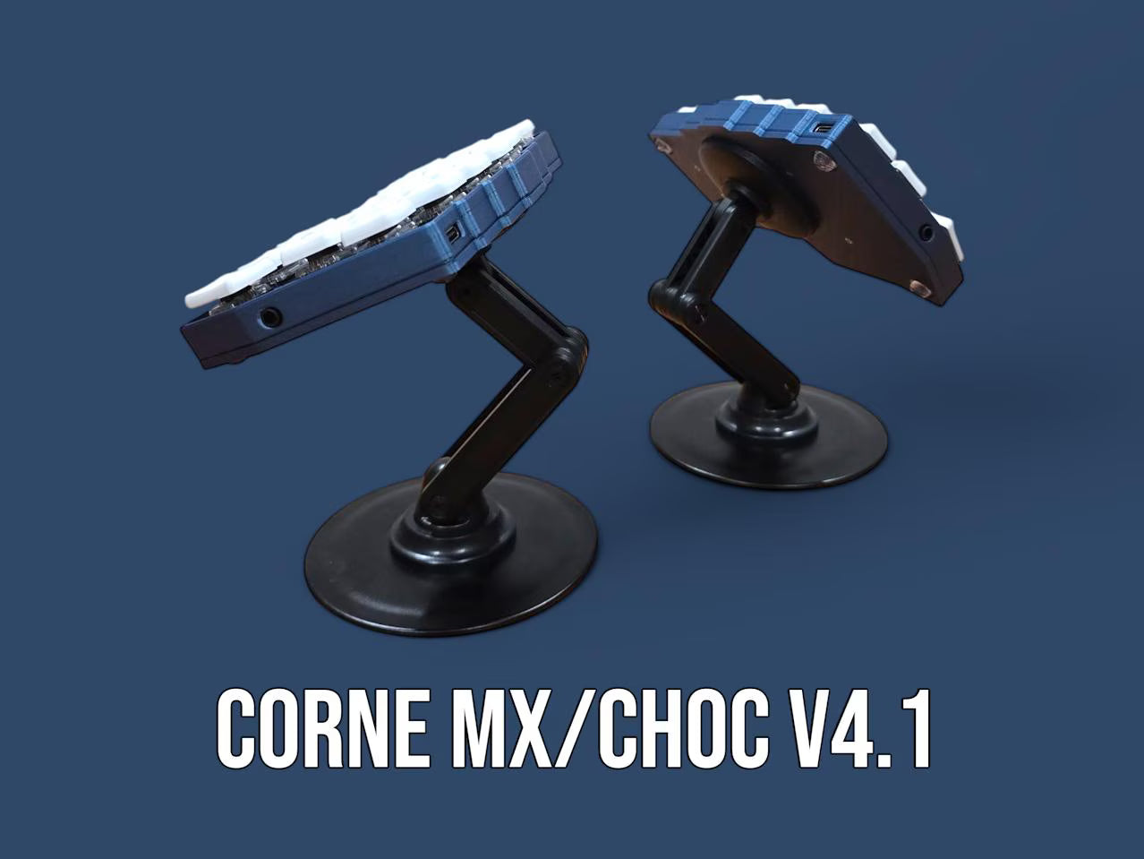 Corne v4: MX/Choc - Split Ergonomic Keyboard with Tenting Kit, RGB LED Backlights, Keycaps and Key Switches (crkbd)