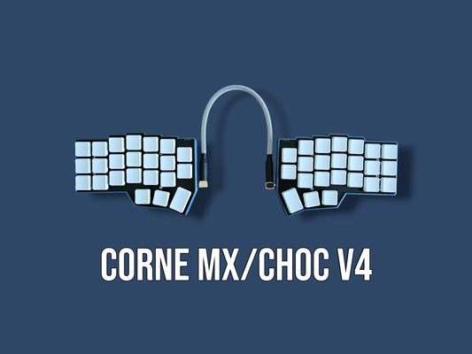 Corne v4: MX/Kailh Choc - Split Ergonomic Keyboard with RGB LED Backlights, Keycaps and Key Switches (crkbd)